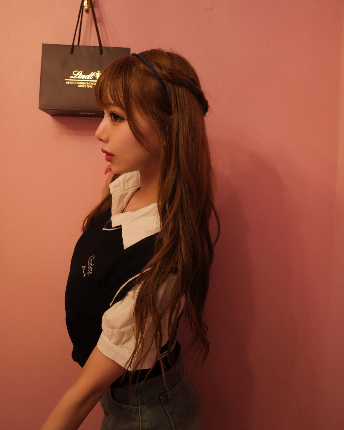 お嬢様シャツニット