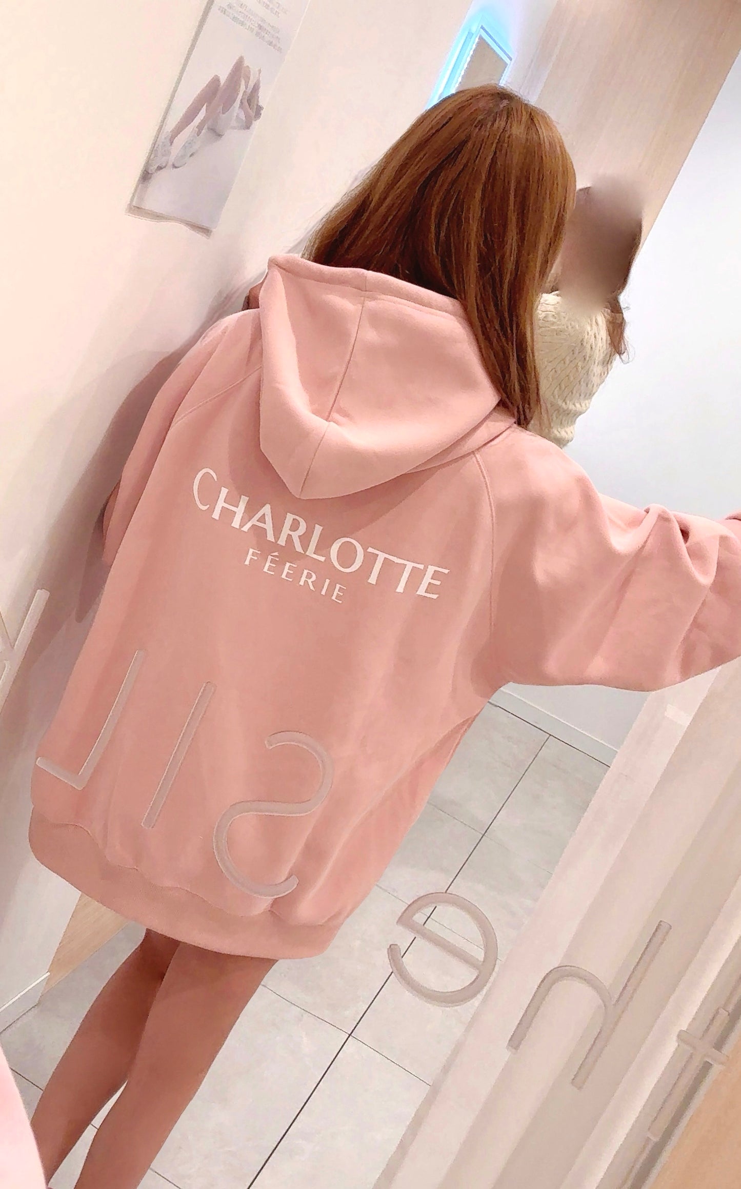 Charlotteジップパーカー（ローズピンク）　20%OFF
