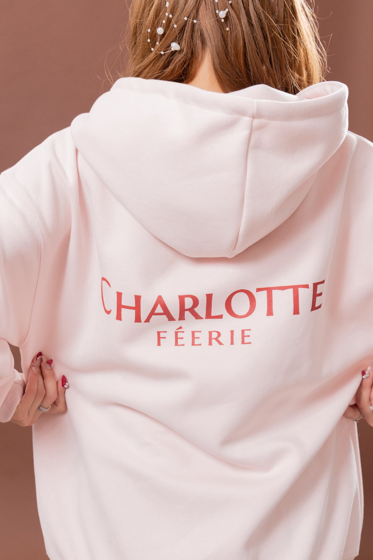 Charlotteジップパーカー（ローズ・プードル）　20%OFF