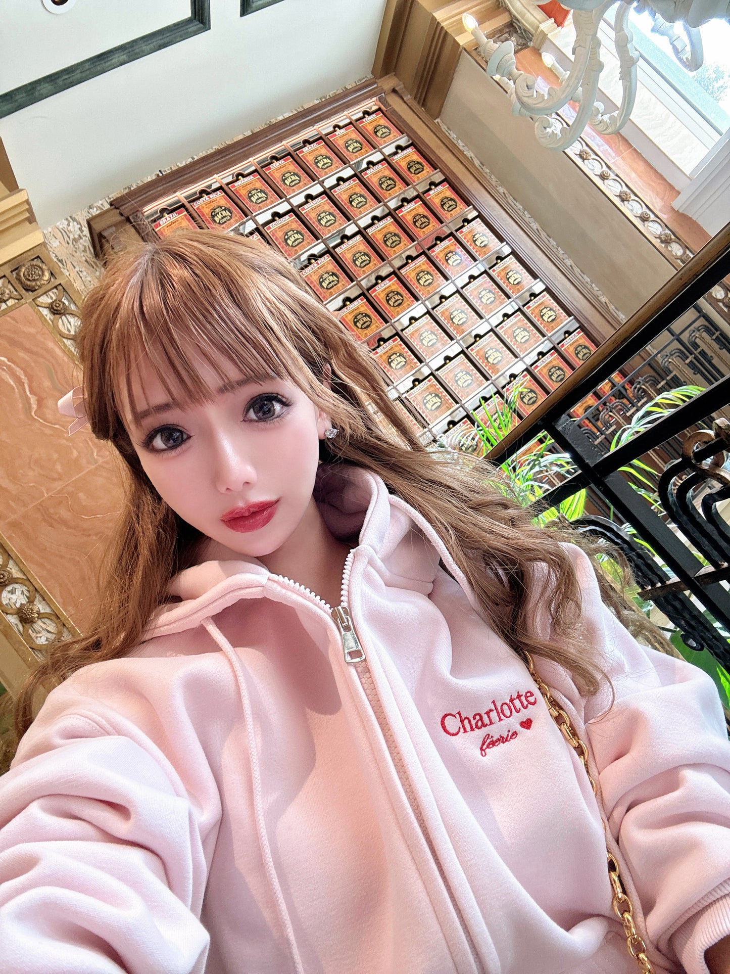 Charlotteジップパーカー（ローズ・プードル）　20%OFF