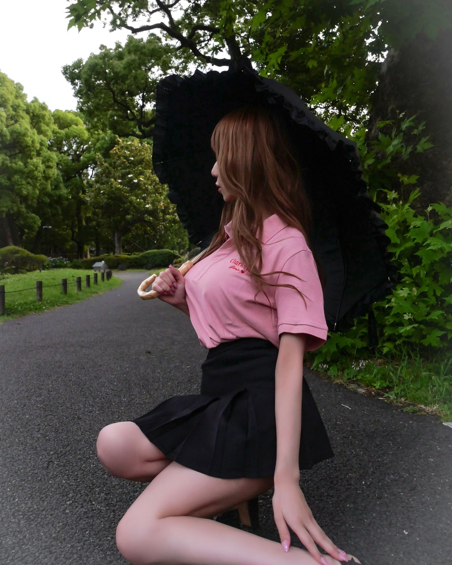 Charlotteフレンチポロシャツ（ピンク）