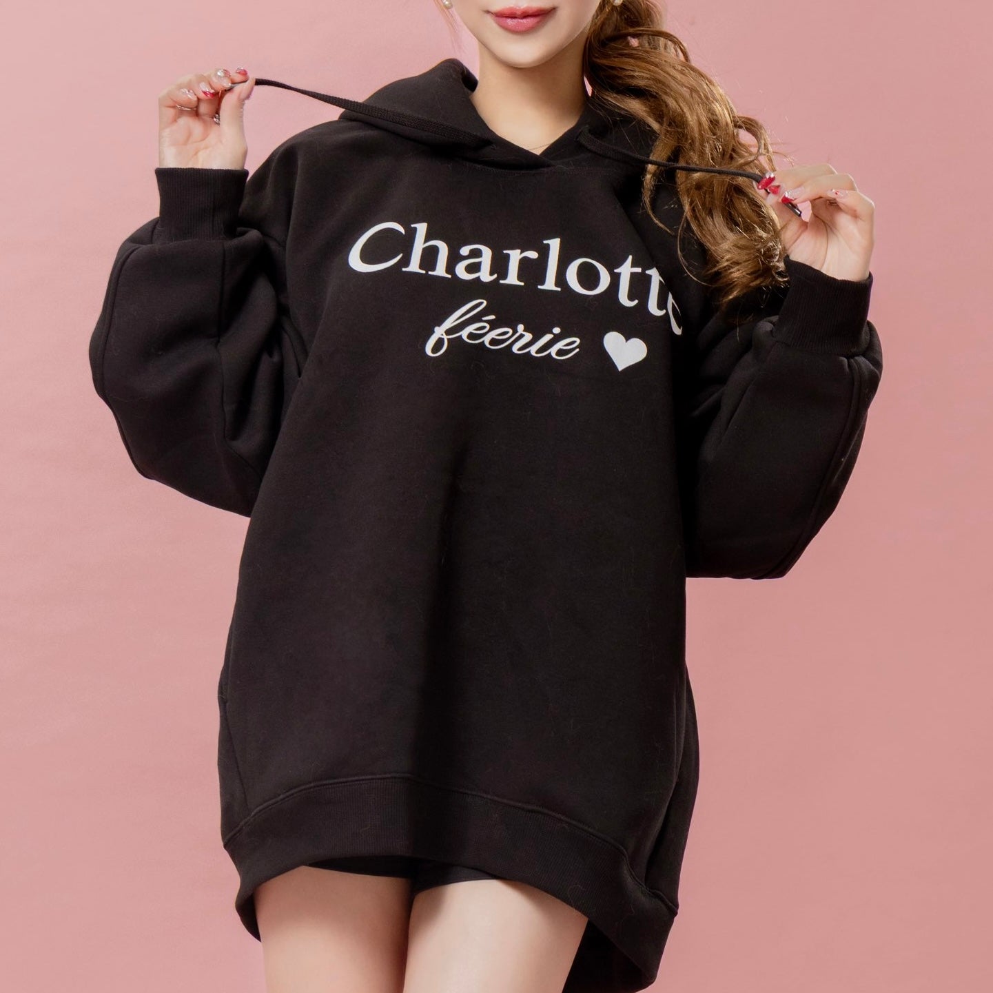 Charlotteロゴパーカー（ブラック）　20%OFF