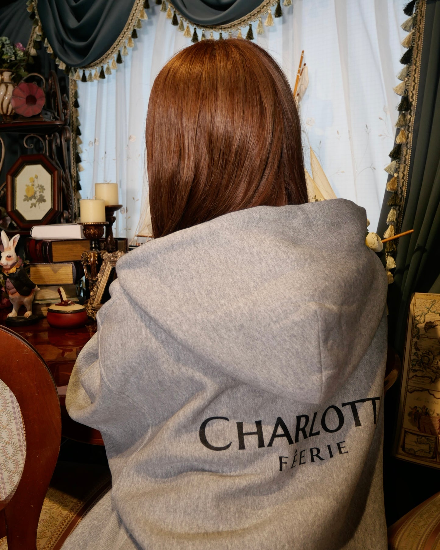 ♡20％OFF♡ Charlotteジップパーカー（グレー）