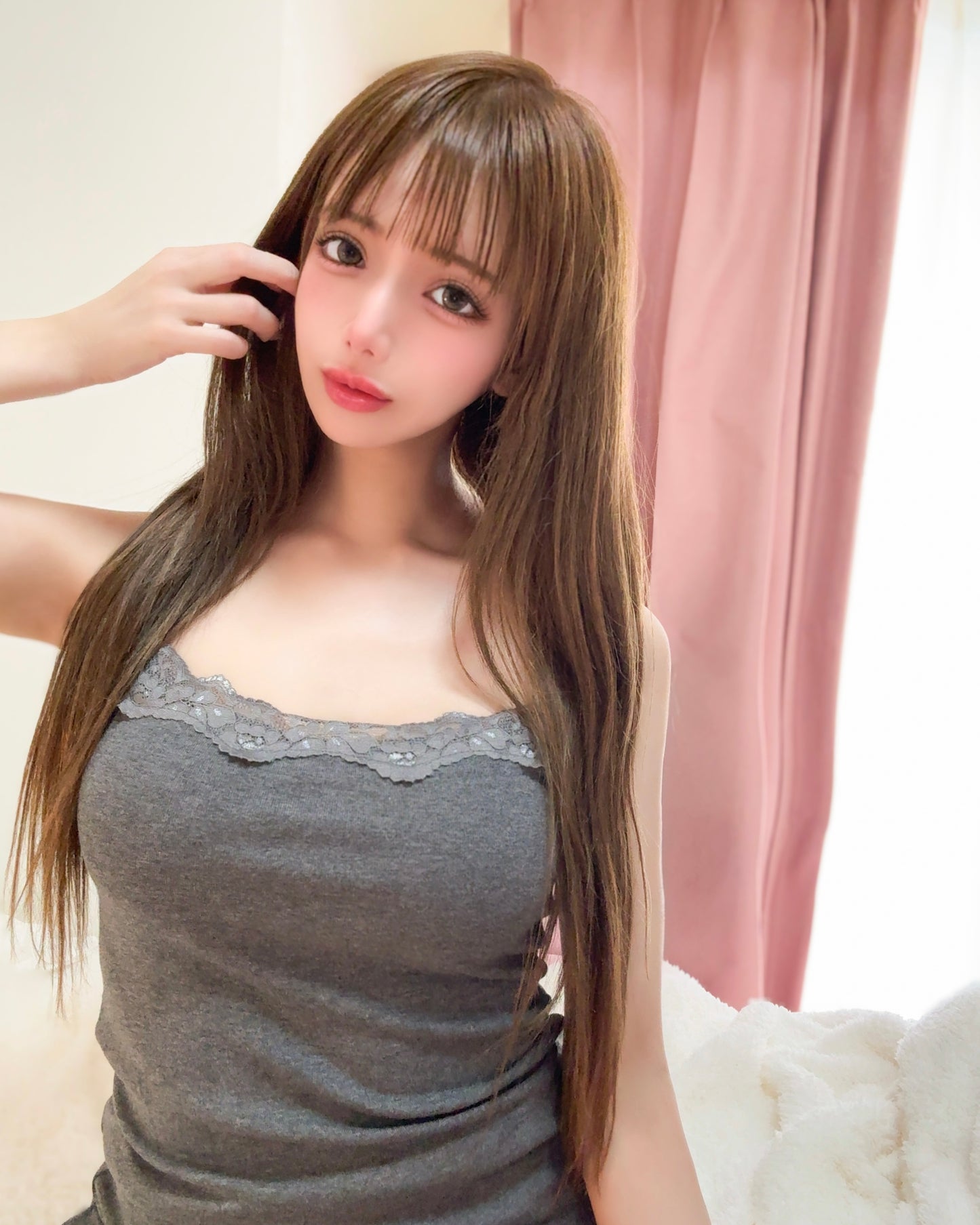 Mon étoileレースキャミワンピ（gray）