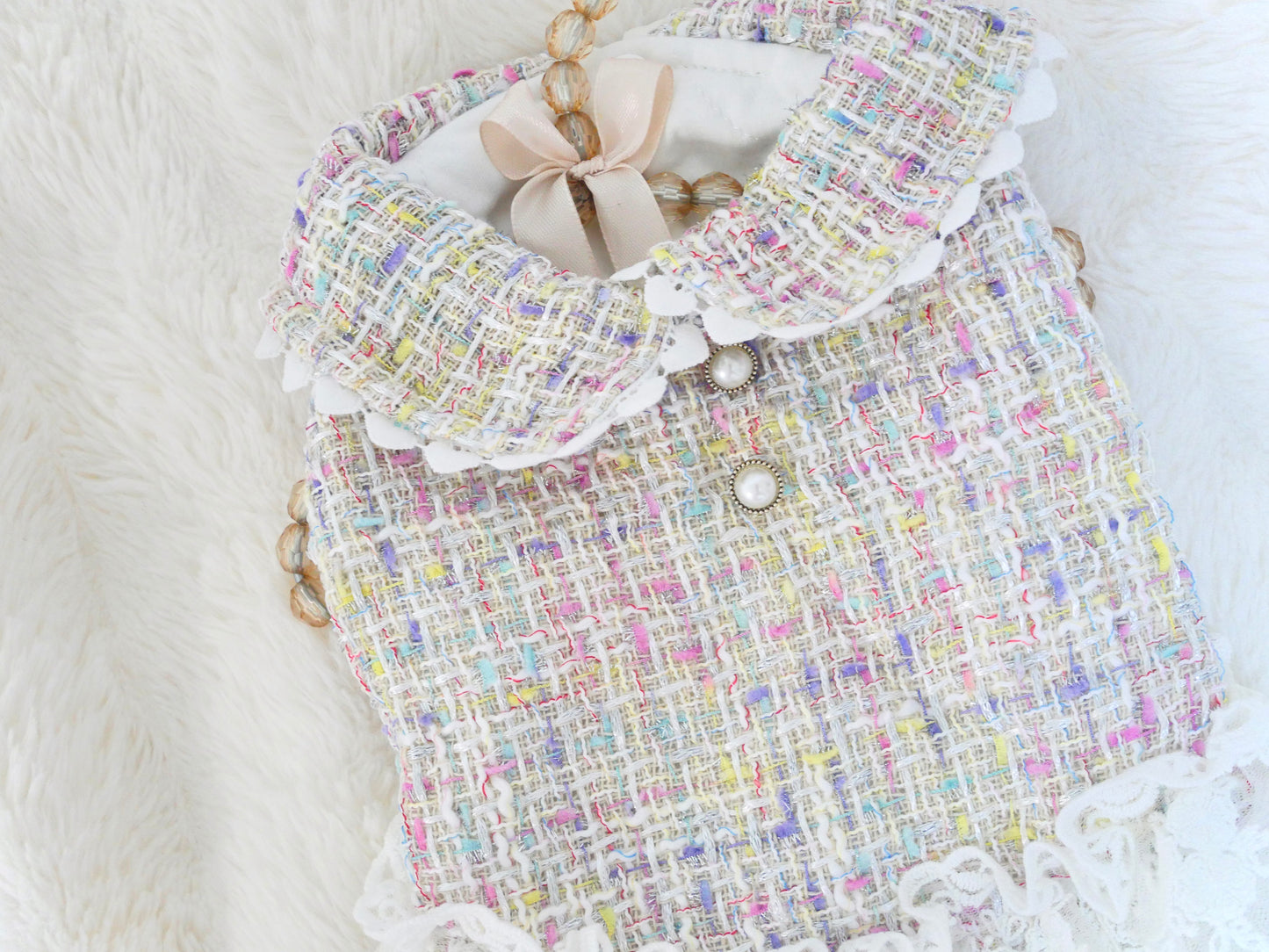 【12%OFF】Princesseツイードチュールワンピース（ミックス）