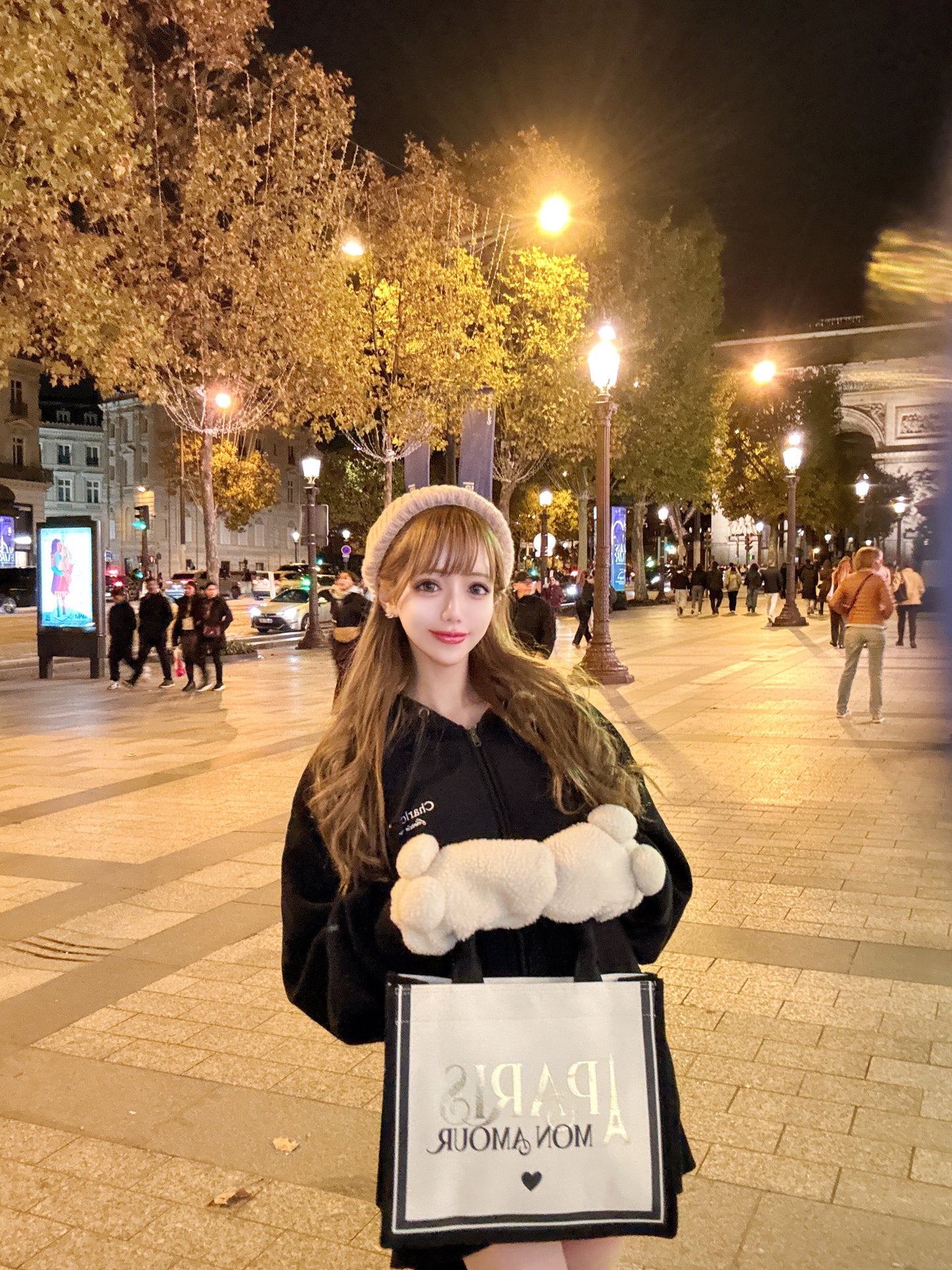 Charlotteジップパーカー（ブラック）　20%OFF