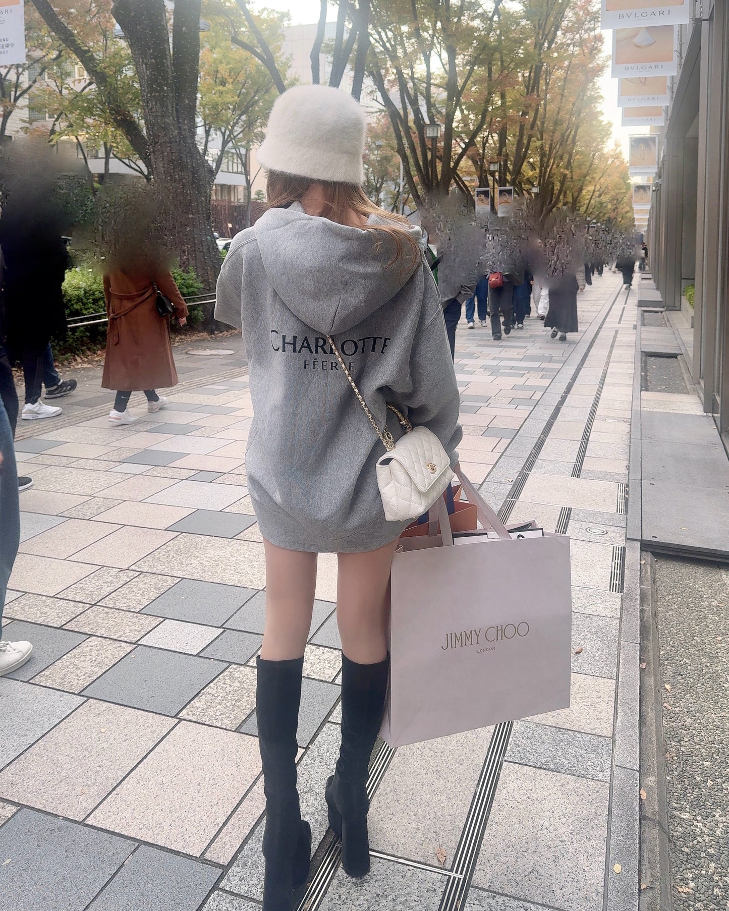 Charlotteジップパーカー（グレー）