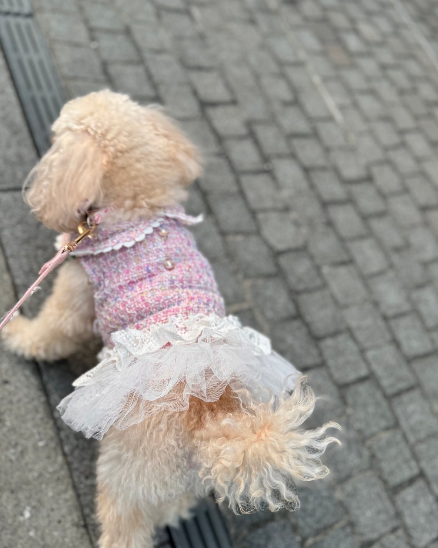 Princesseツイードチュールワンピース（ピンク）