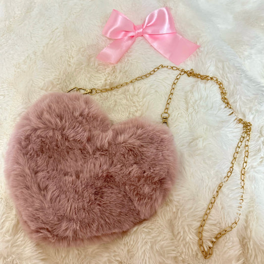 【40%OFF】ふわもこハートバッグ