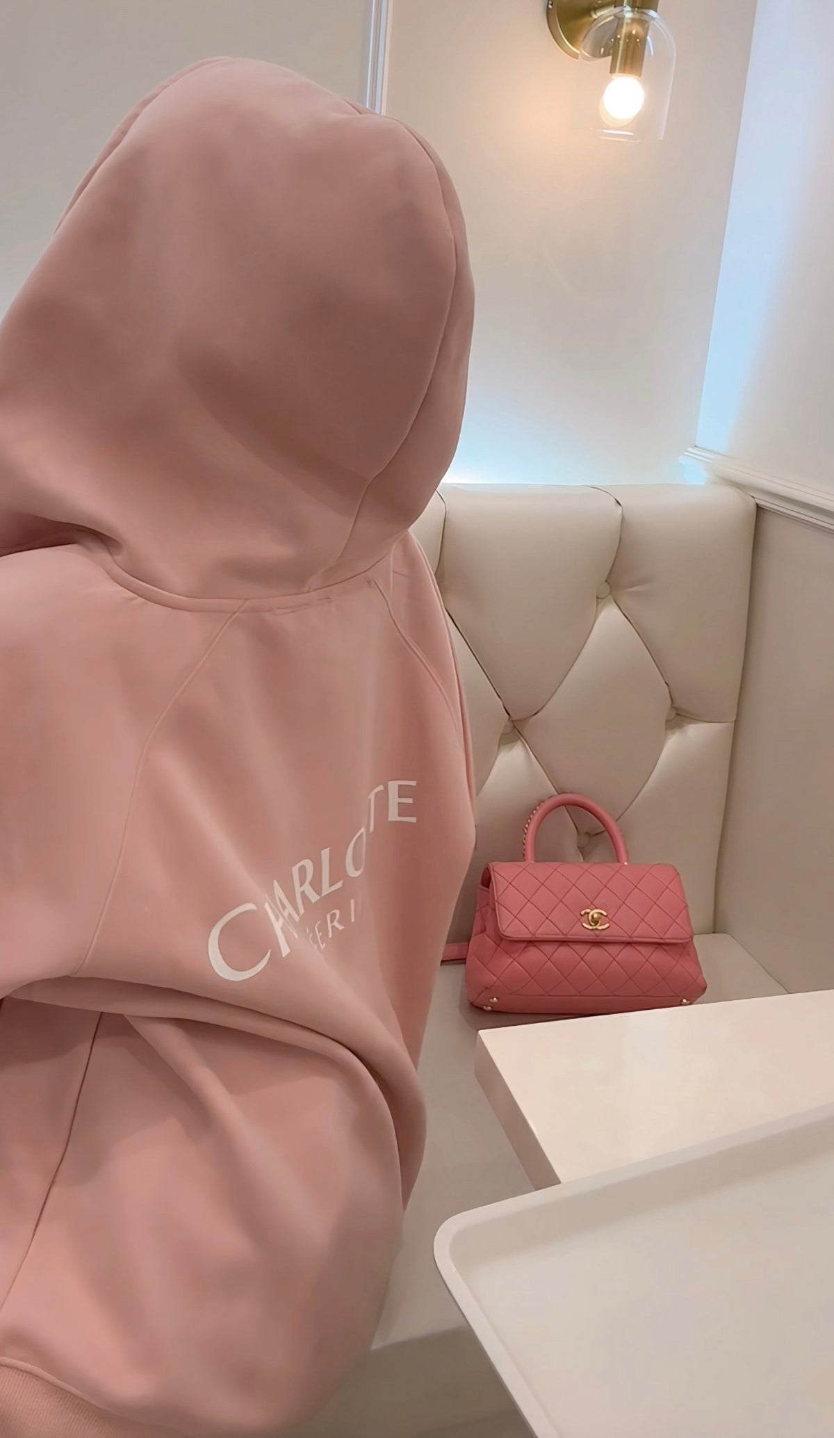 【人気TOP10♡】Charlotteジップパーカー （ローズピンク）