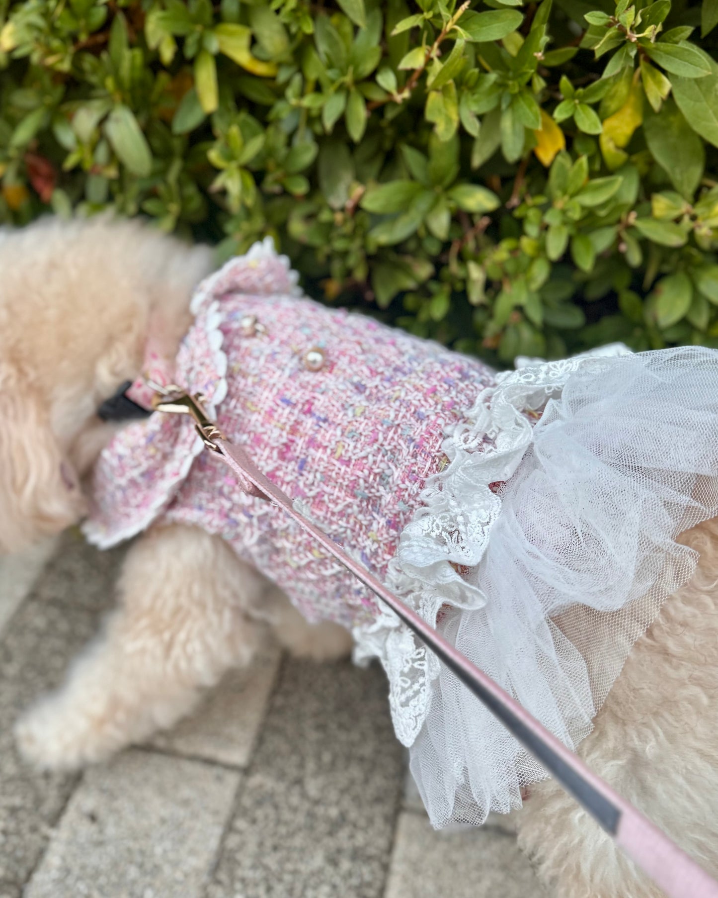 Princesseツイードチュールワンピース（ピンク）