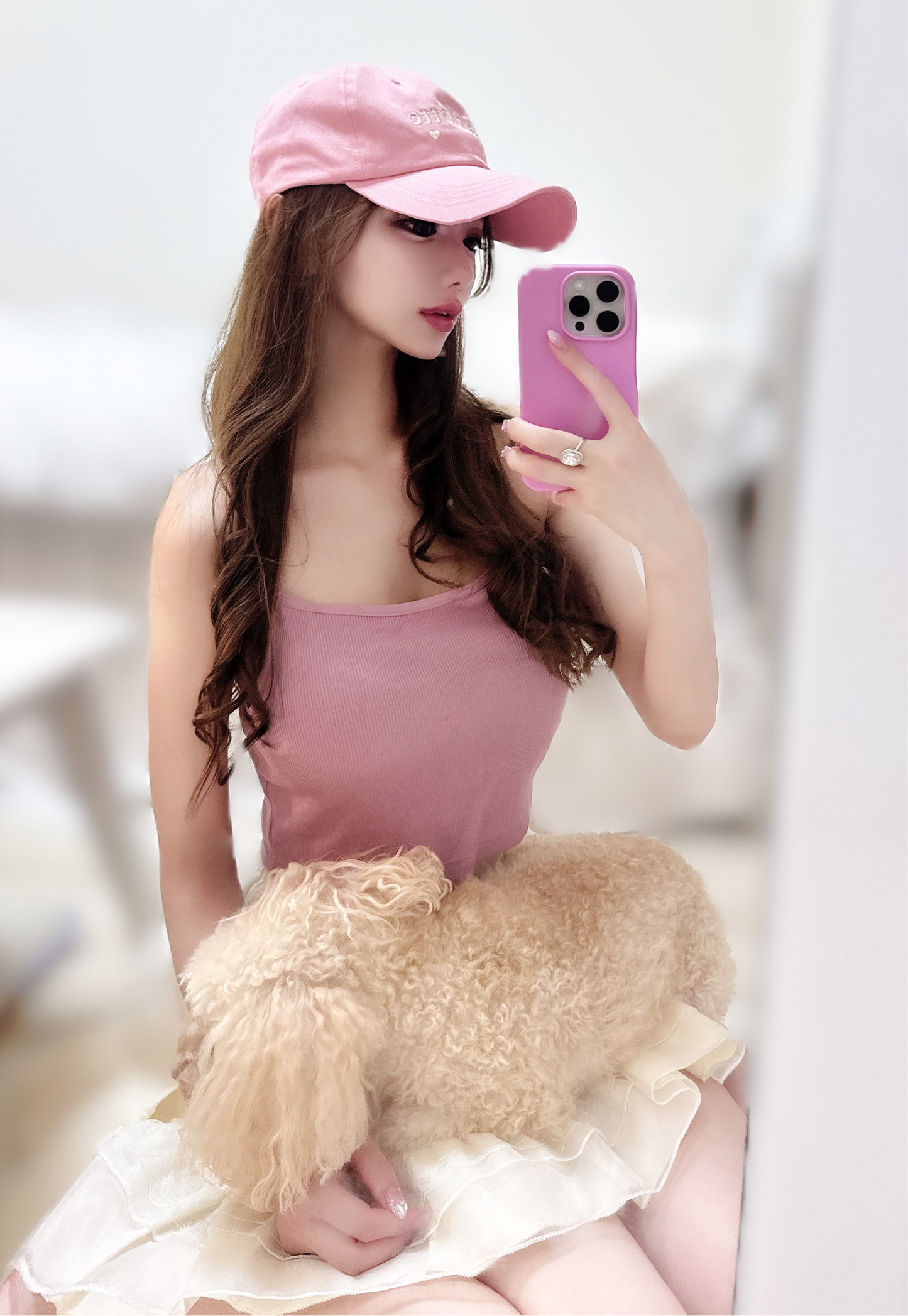 Charlotteロゴキャップ(ピンク)