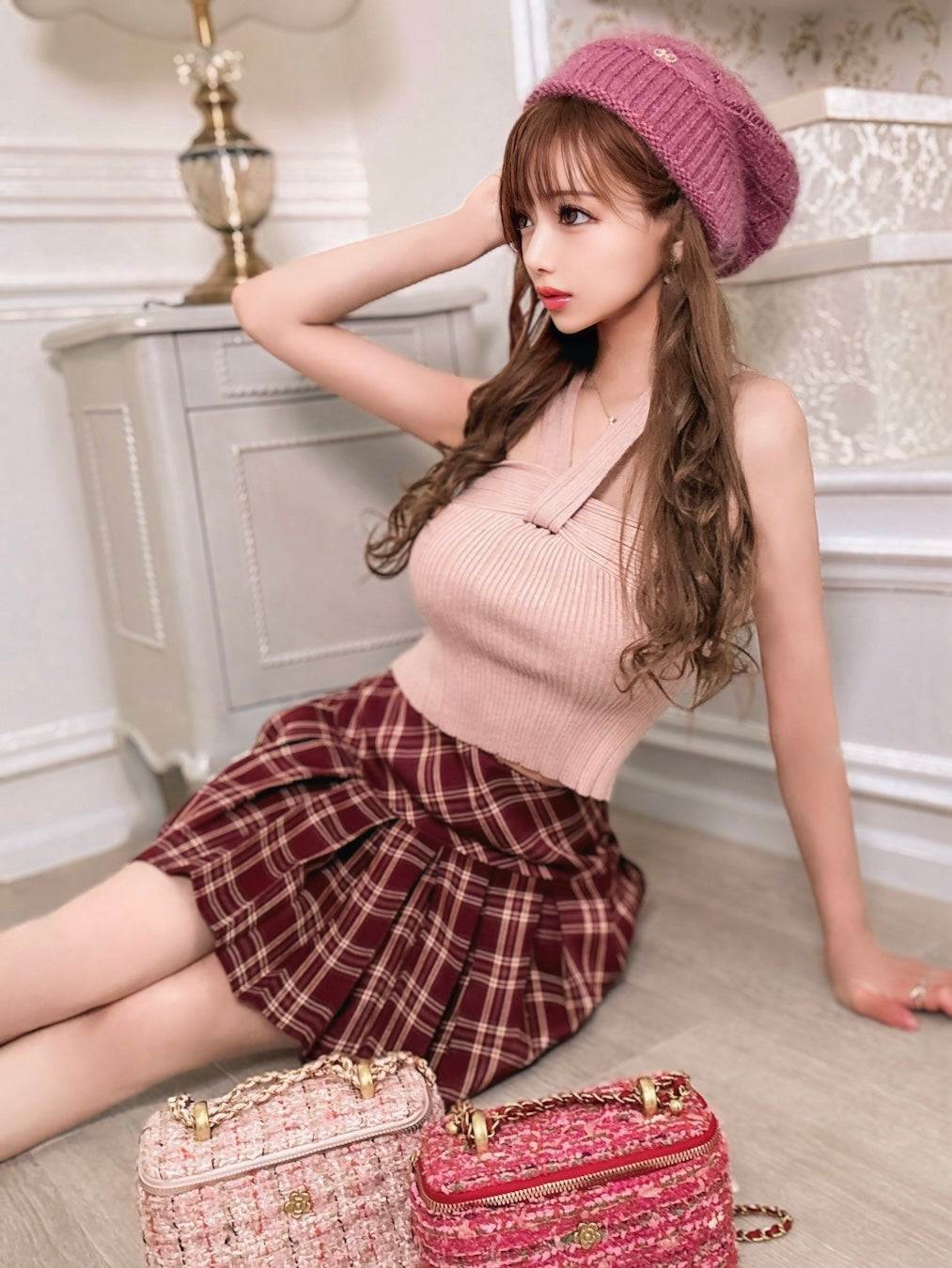 【受注販売】Dollチェックプリーツスカート