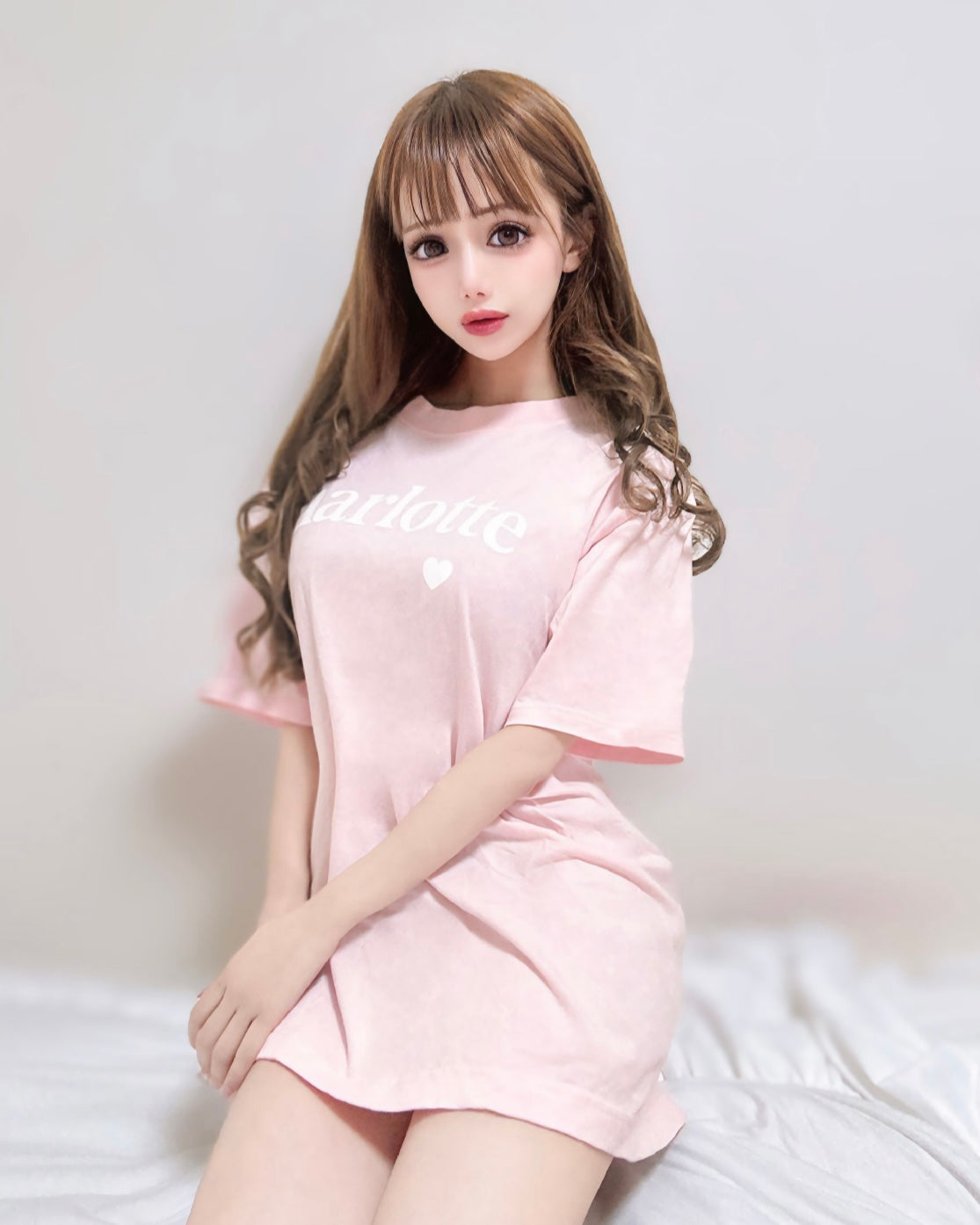 CharlotteロゴTシャツ(ベビーピンク)