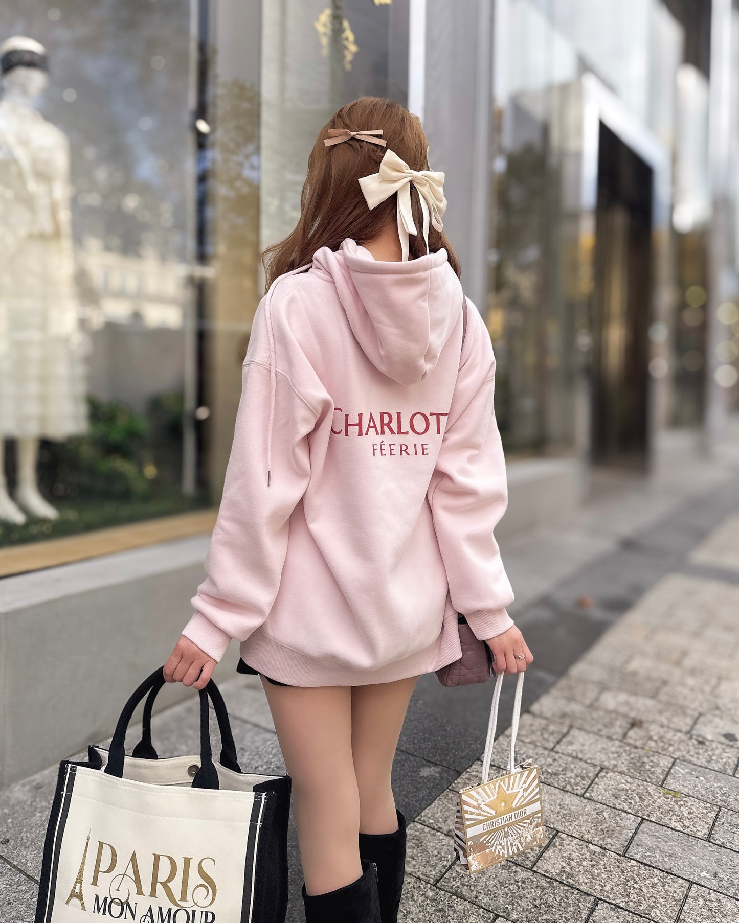 Charlotteジップパーカー（ローズ・プードル）