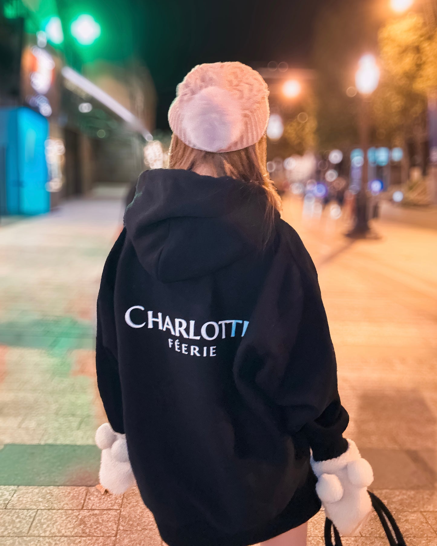 Charlotteジップパーカー（ブラック）