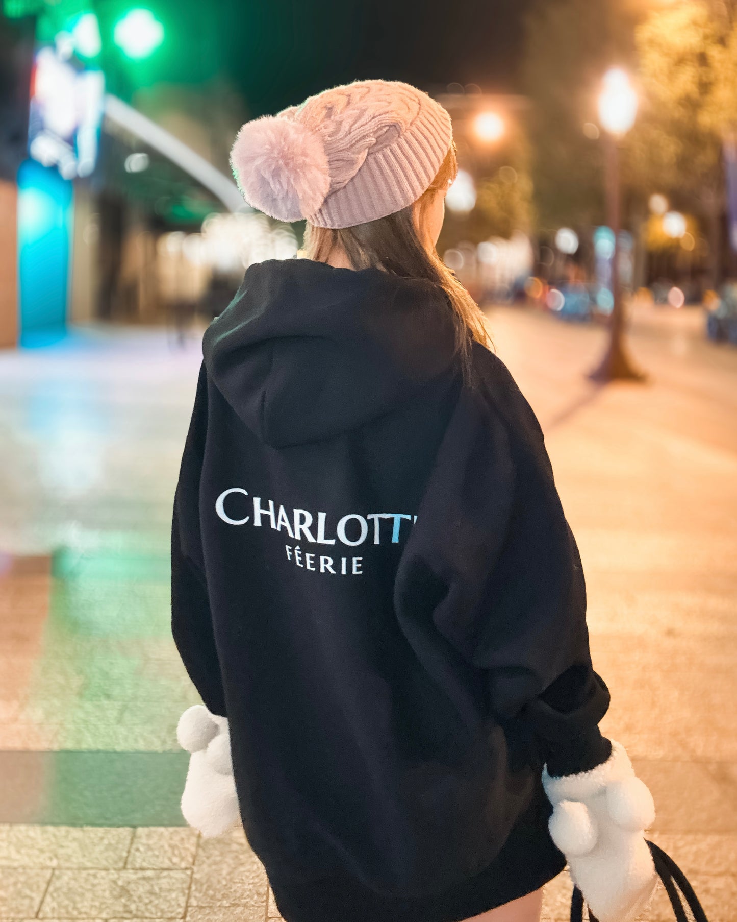 Charlotteジップパーカー（ブラック）