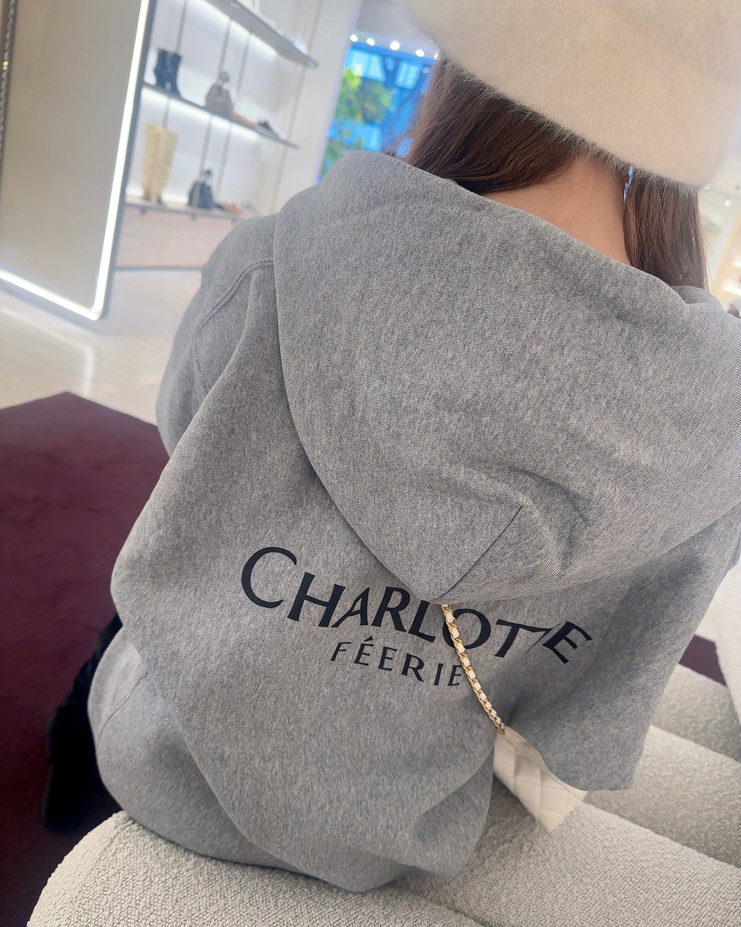 ♡20％OFF♡ Charlotteジップパーカー（グレー）