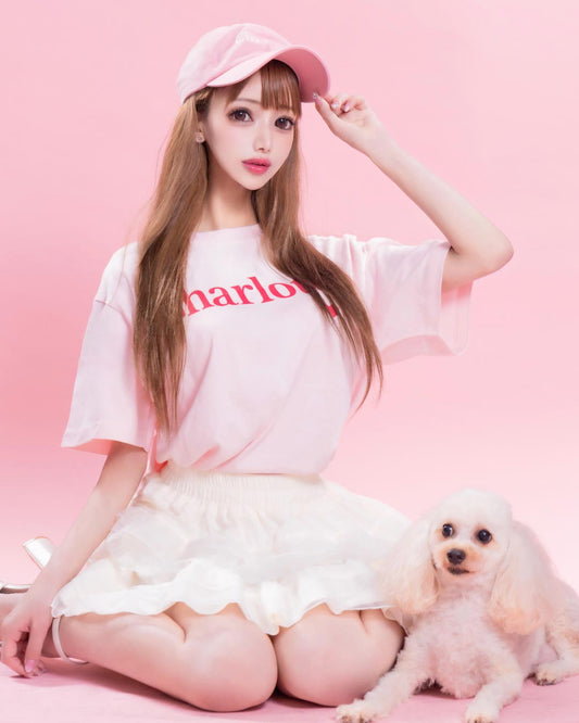 CharlotteロゴTシャツ(ベビーピンク)