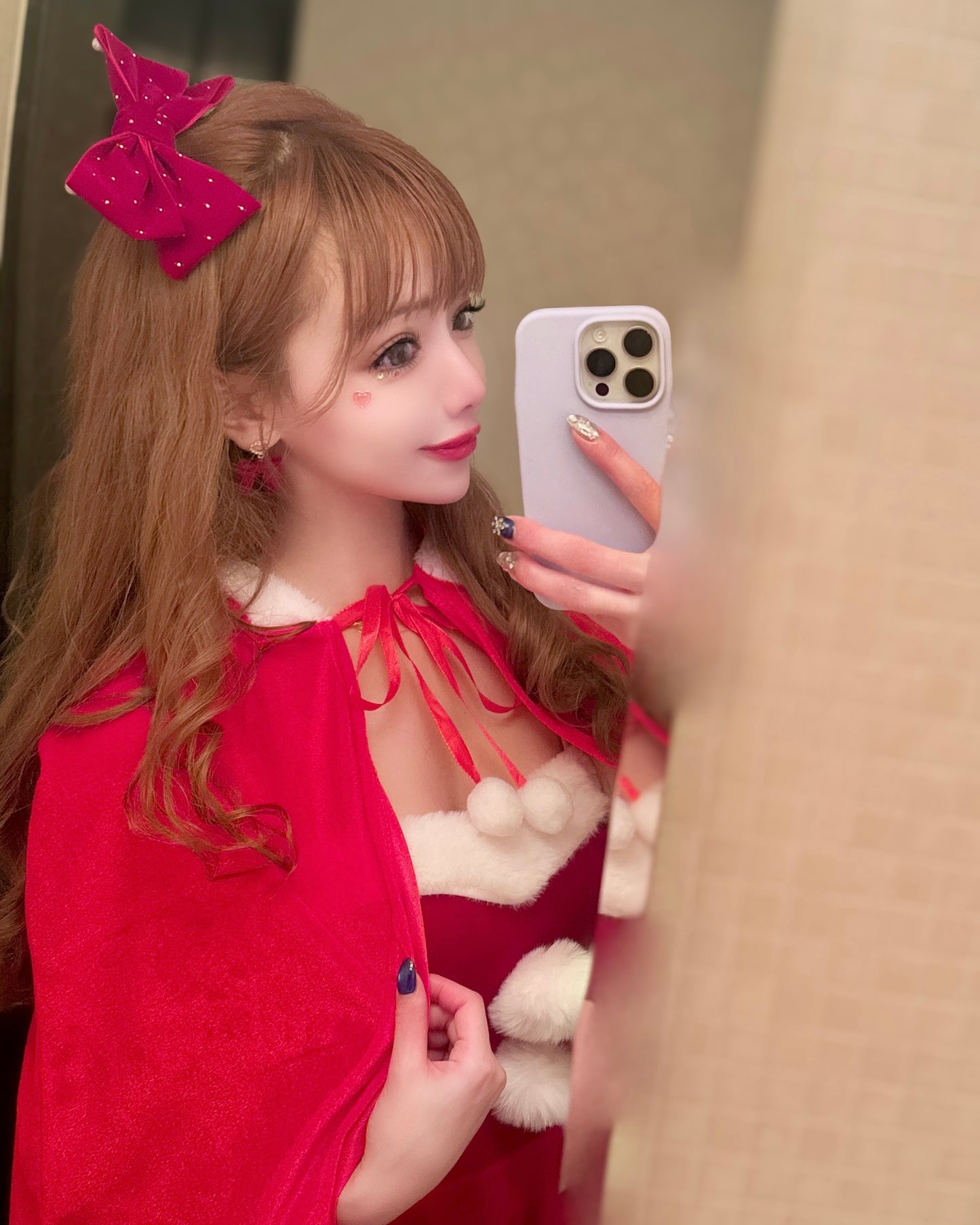 Perleリボンヘアクリップ