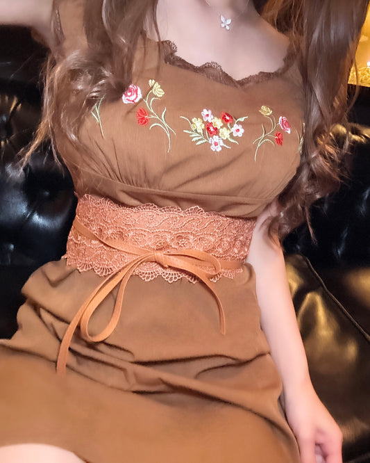 ♡70％OFF♡ フレンチフローラル刺繍ドレス